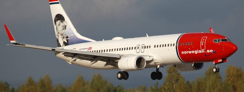 Norwegian 737 on approach
