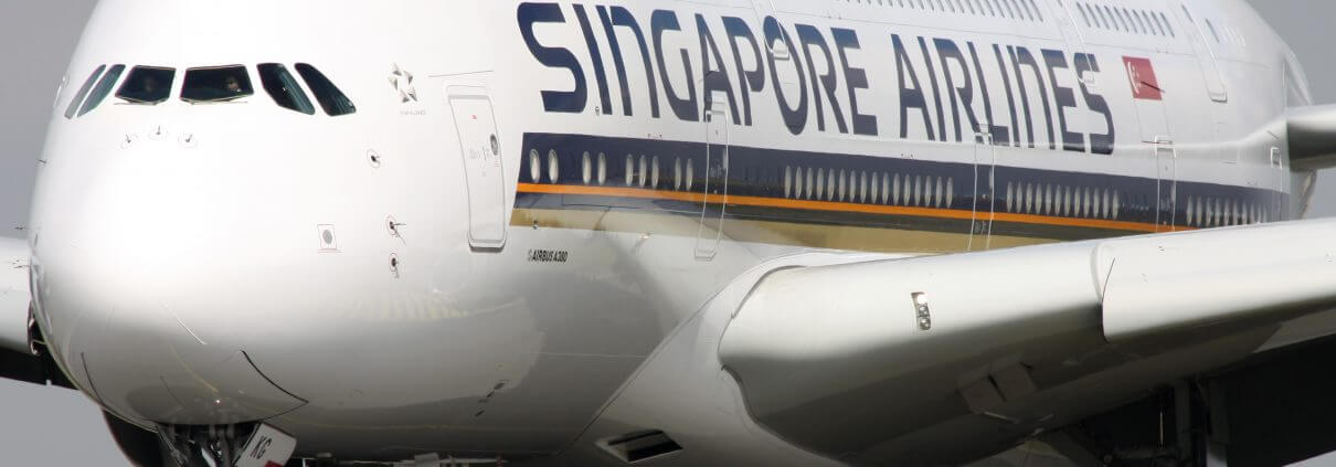 Singapore Airlines A380 on the ground