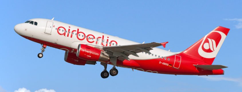 Air Berlin A320 Aircraft taking off