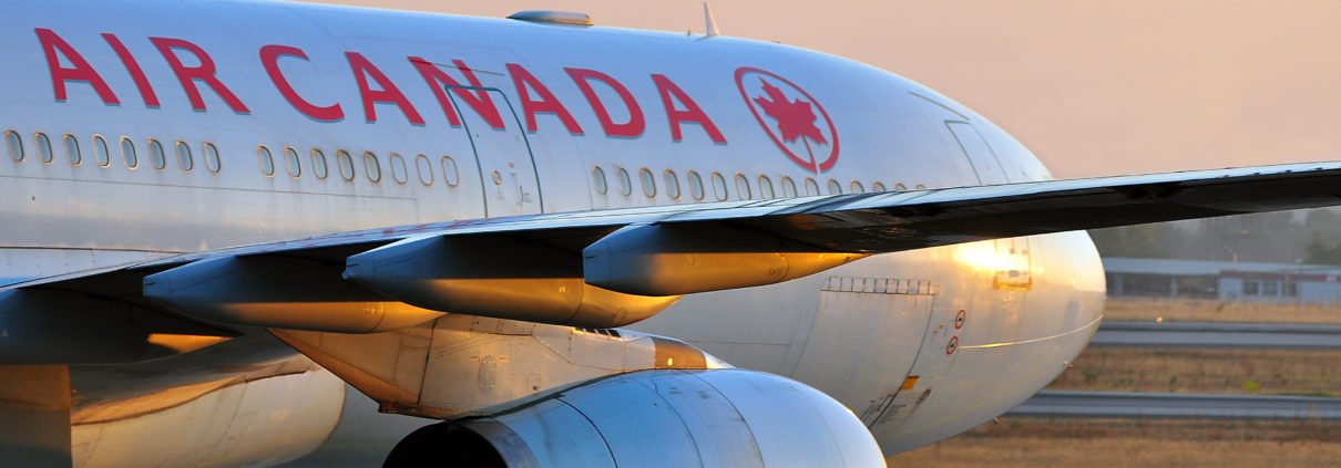 Air Canada aircraft on the ground