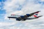 British Airways Airbus A380-800 Aircraft on approach