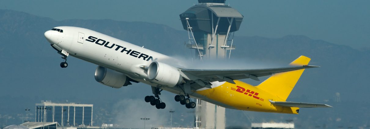 Southern Air B777F Departing LAX. Operating for DHL.