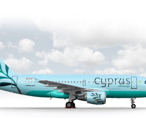 The new logo and aircraft from Cyprus Airways website