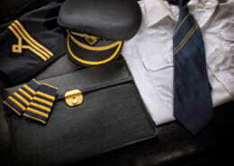 Why do airline pilots wear a uniform? What does the uniform consist of?