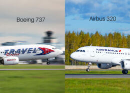 Difference in the nose design of the A320 and B737