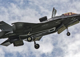 An F35 reversing in flight