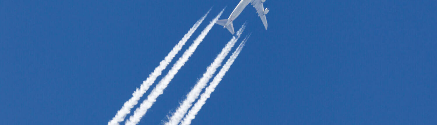 The typical cruising altitude of a commercial jet