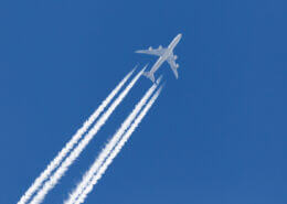 The typical cruising altitude of a commercial jet