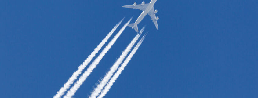 The typical cruising altitude of a commercial jet