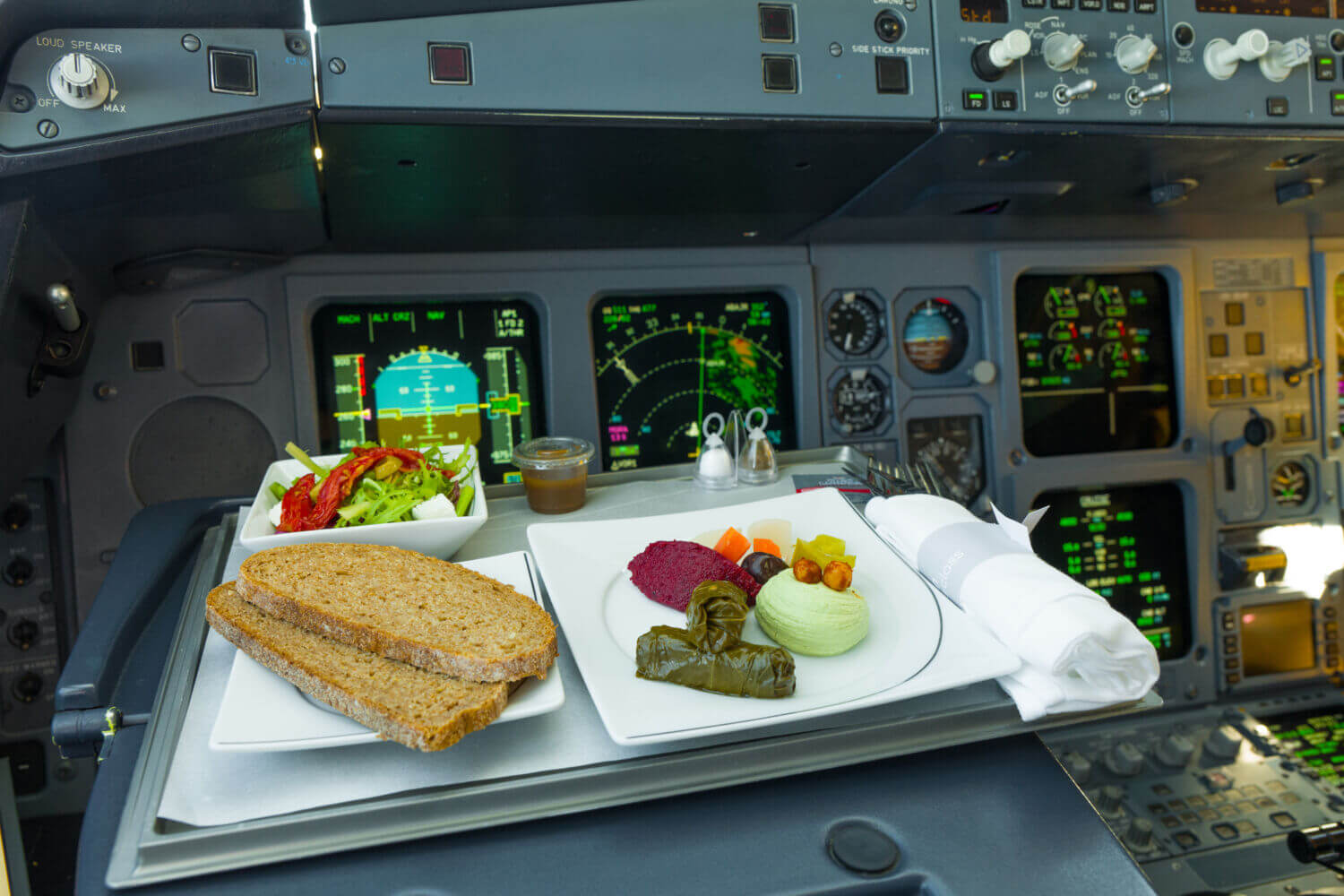 Can pilots eat the same meal